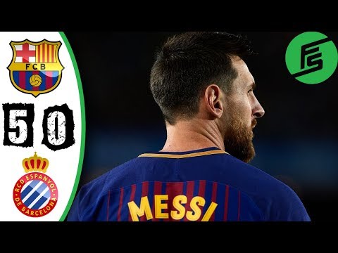 Barcelona vs Espanyol 5-0 - Highlights & Goals - 09 September 2017