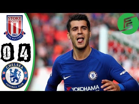 Stoke City vs Chelsea 0-4 - Highlights & Goals - 23 September 2017