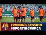 Training session in Lisboa ahead of the Champions League match against Sporting Clube