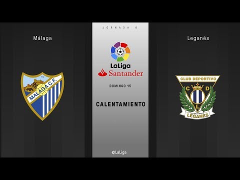 Calentamiento Málaga vs Leganés
