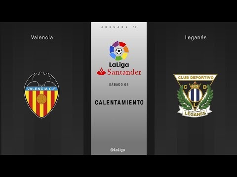 Calentamiento Valencia vs Leganés