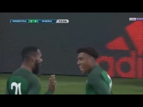 Alex Iwobi scores a brilliant goal vs Argentina
