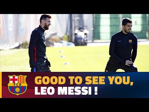 Messi returns to training after international break