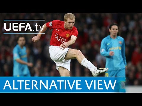 Paul Scholes screamer from every angle! Manchester United v Barcelona