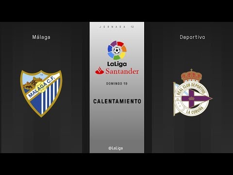 Calentamiento Málaga vs Deportivo