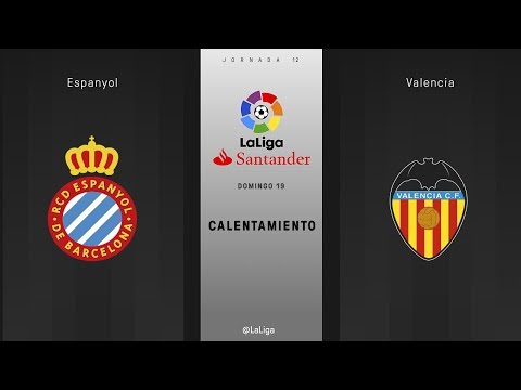 Calentamiento Espanyol vs Valencia