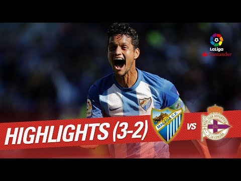 Resumen de Málaga CF vs RC Deportivo (3-2)