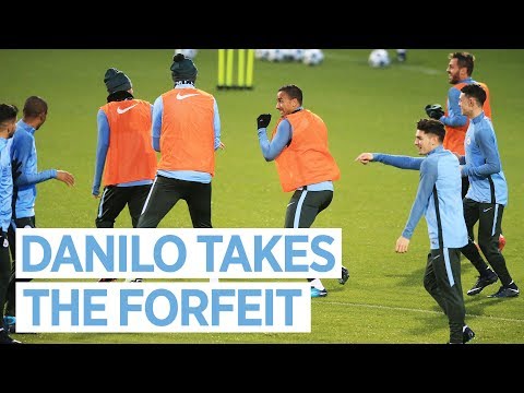 DANILO AND BERNARDO TAKE THE FORFEIT | Man City Training