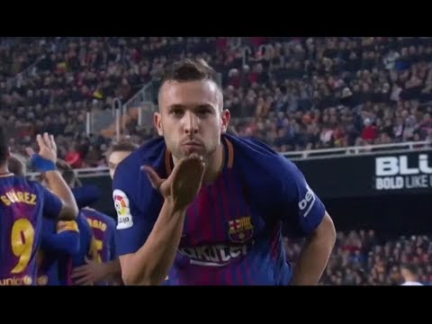 Jodi Alba Goal vs Valencia - Valencia 1 Barcelona 1