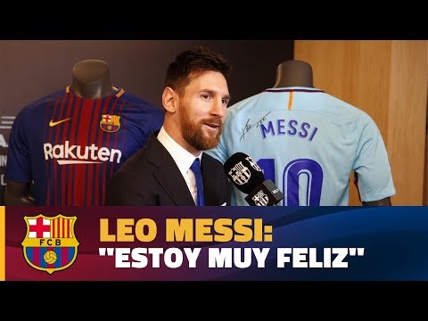 Lionel Messi: "Estoy feliz de continuar en mi casa"