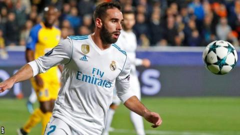 Real Madrid's Dani Carvajal given 'deliberate yellow' ban