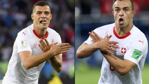 World Cup 2018: Switzerland trio avoid bans for 'eagle gesture' goal celebrations