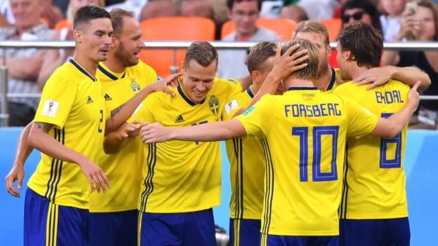 World Cup 2018: Sweden reach last 16 with win over Mexico