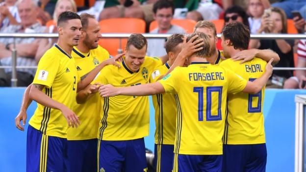 World Cup 2018: Sweden reach last 16 with win over Mexico