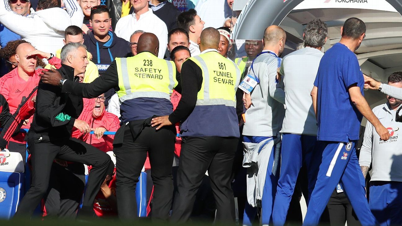 Man United's Jose Mourinho warned, Chelsea's Marco Ianni charged with improper conduct