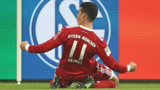 Schalke 0-3 Bayern Munich: James Rodriguez Scores First Bayern Goal in Comfortable Victory