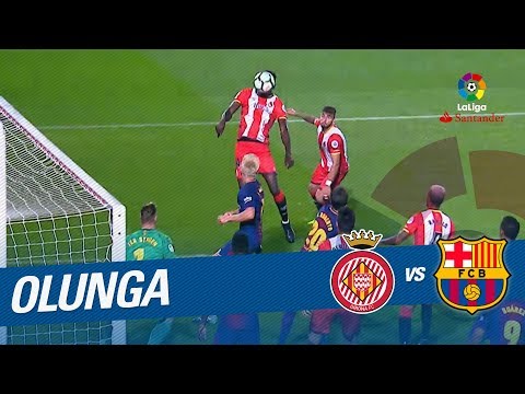 Cabezazo de Olunga que atrapa Ter Stegen