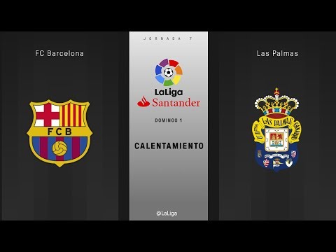 Calentamiento FC Barcelona vs Las Palmas
