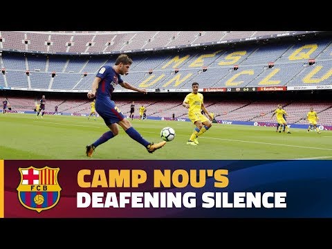 FC Barcelona - Las Palmas: eerie quiet pervades Camp Nou