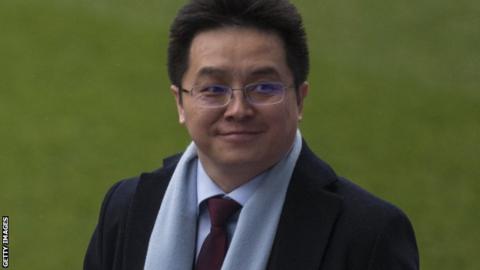 Aston Villa chairman Xia fined by FA
