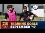 Barça's best goals scored in training sessions in September