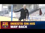 Andrés Iniesta continues his recovery from injury