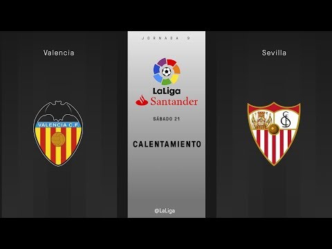 Calentamiento Valencia vs Sevilla