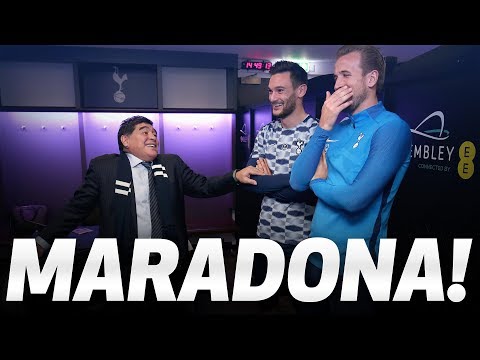 MARADONA | Mauricio Pochettino, Harry Kane and Hugo Lloris meet Diego Maradona