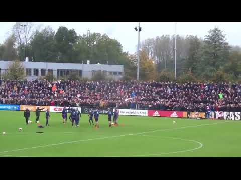 Ajax fans insane support during their training session