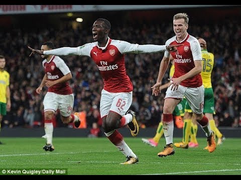 Arsenal Youngster Eddie Nketiah saves Arsenal with brace vs Norwich