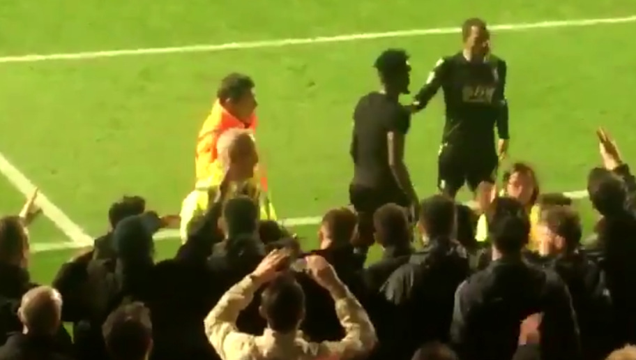 VIDEO: Crystal Palace Fan Throws Shirt Back at Pape Souare Following 4-1 Carabao Cup Humbling