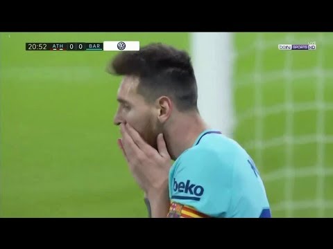 Lionel Messi misses a sitter ! - Athletic Bilbao vs Barcelona