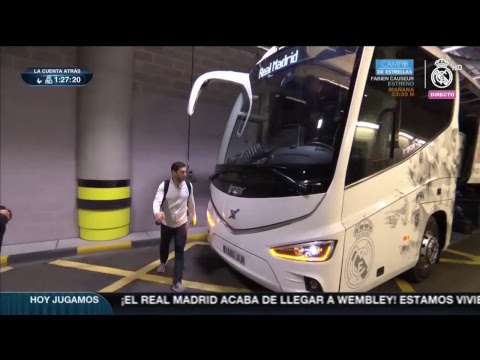 Watch Real Madrid's arrival at Wembley for the Champions League clash with Spurs