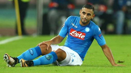 Napoli's Faouzi Ghoulam set to miss rest of season after knee ligament tear