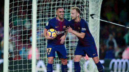 Paco Alcacer, Barcelona beat Sevilla as Valencia keep pace; Atletico win late