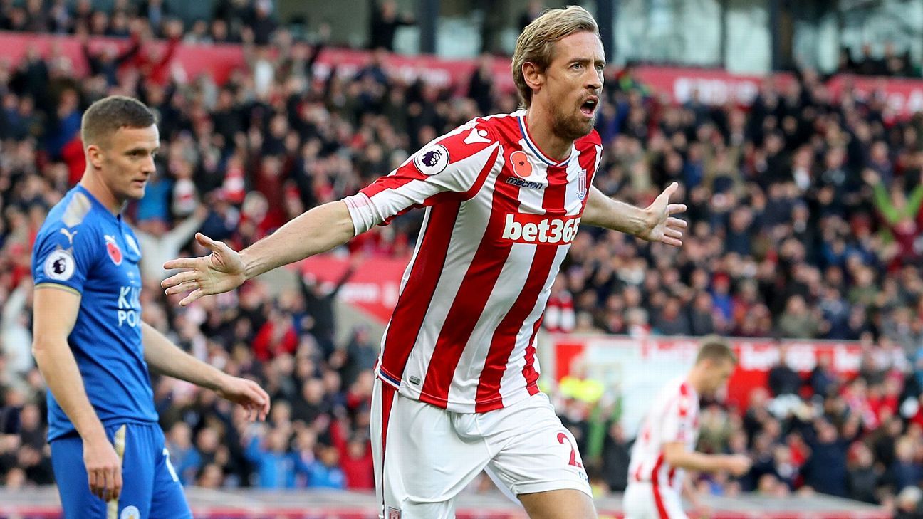 Stoke boss Mark Hughes to offer 37-year-old Peter Crouch new contract