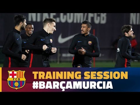Last training session before the match against Murcia