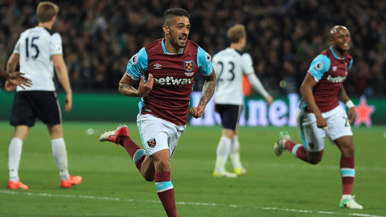 Tottenham keen on move for West Ham's Manuel Lanzini - sources