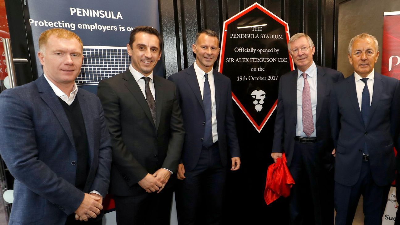 Manchester United's Class of 92 hit the town for Christmas party