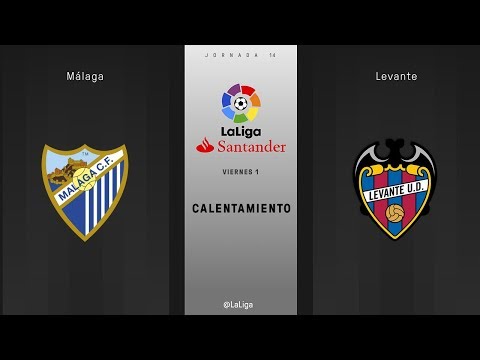 Calentamiento Málaga vs Levante