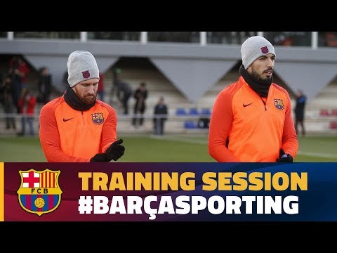 Training session ahead of the Champions League match against Sporting Clube
