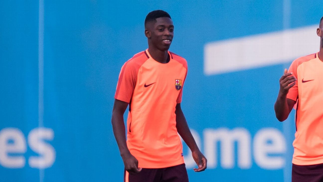 Dembele back at Barca training for first time since thigh injury