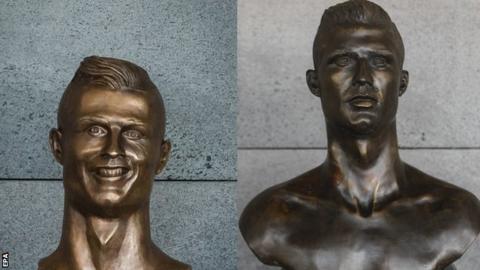 Cristiano Ronaldo: Mocked statue at Madeira airport is replaced