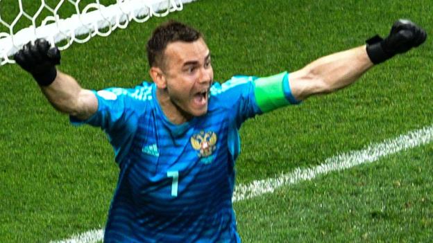 World Cup 2018: Russia reach quarter-finals after 4-3 penalty shootout win over Spain