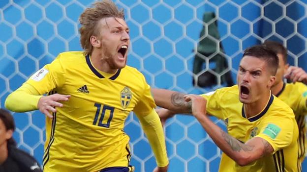 World Cup 2018: Emil Forsberg sends Sweden into last eight with 1-0 win over Swiss