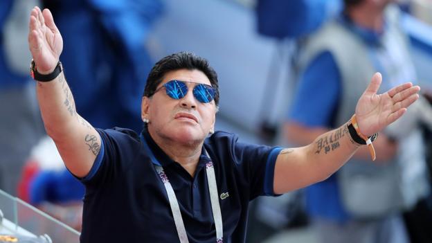 World Cup 2018: Diego Maradona apologises for saying England committed 'robbery'
