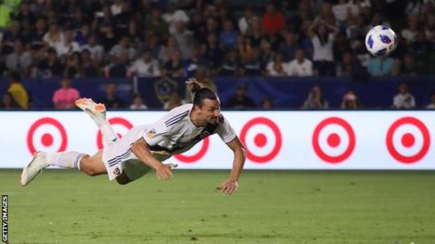 Ibrahimovic scores his first MLS hat-trick