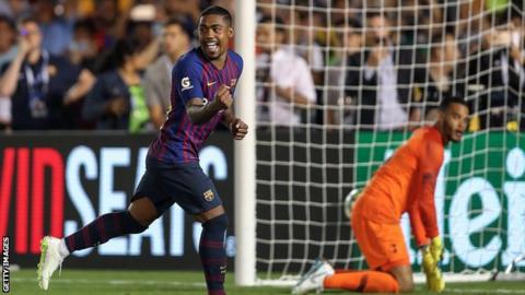 Rejects Roma last week, scores against them this week: Malcom on target in Barca defeat
