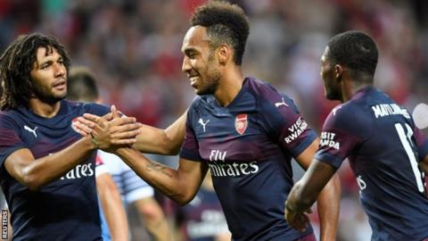 Arsenal 2-0 Lazio: Reiss Nelson and Pierre-Emerick Aubameyang score in win