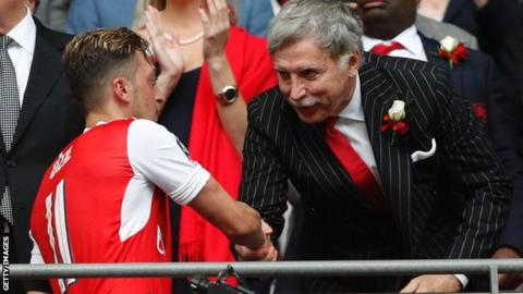 Arsenal: Shareholder Alisher Usmaonv says he accepts rival Stan Kroenke's £600m bid for club